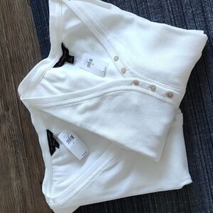New BR Ribbed White T Shirt